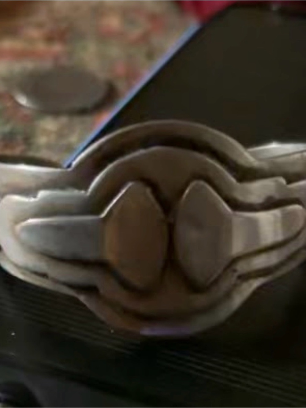Native American Navajo Harvey era Coin Silver Wing Motif Cuff Bracelet